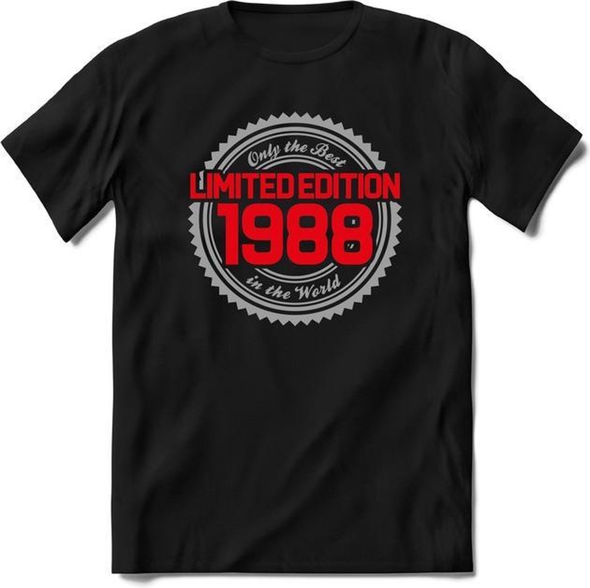 1988 Limited Edition | Feest Kado T-Shirt Heren - Dames | Zilver - Rood | Perfect Verjaardag Cadeau Shirt | Grappige Spreuken - Zinnen - Teksten |